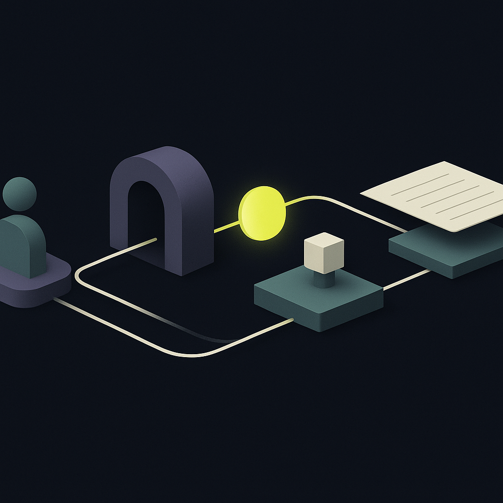 An agent payment token passes through authorization controls while purchase evidence connects to a financial ledger.
