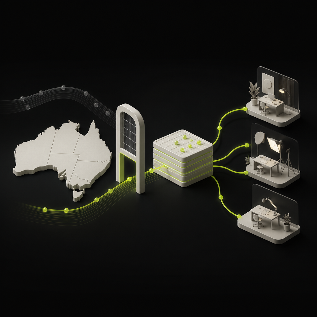 Australian map beside separate eligibility, approved earnings, and creator payout stages.