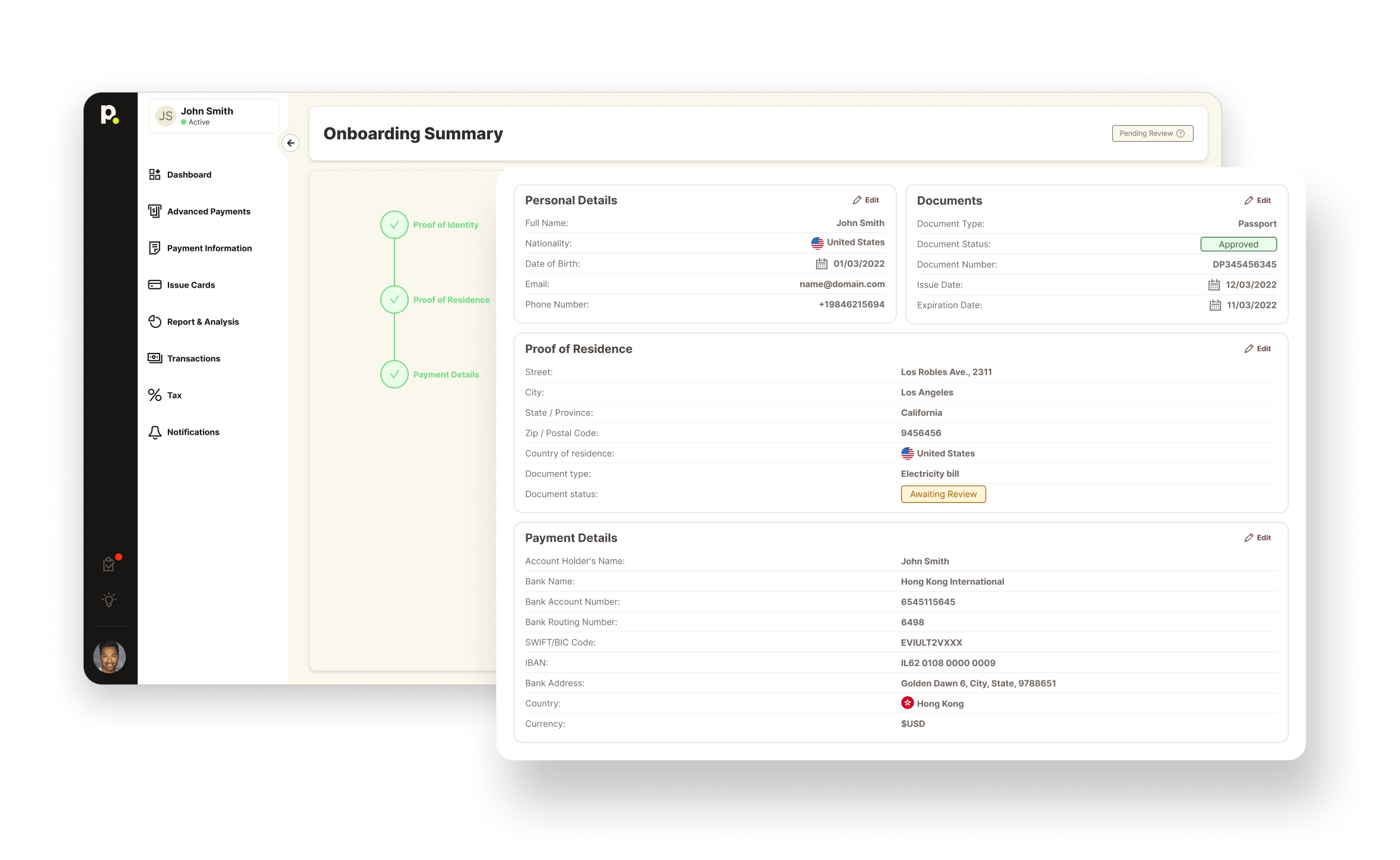 Automated recipient identity verification checks