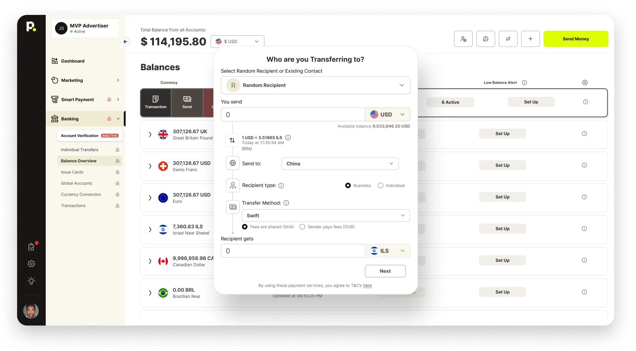 Financial Products Balances