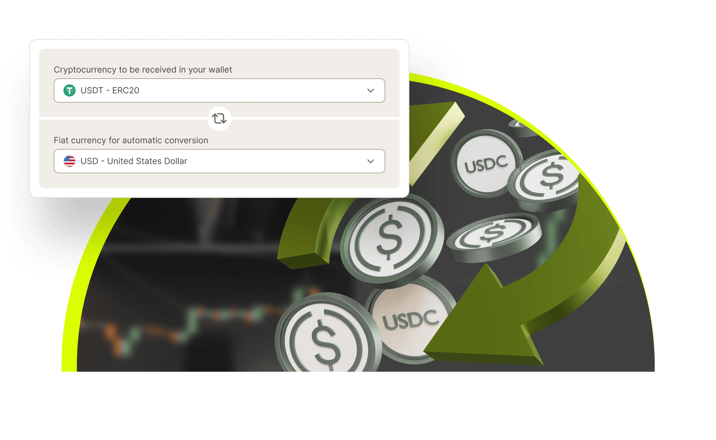 Seamless Crypto fiat Conversion