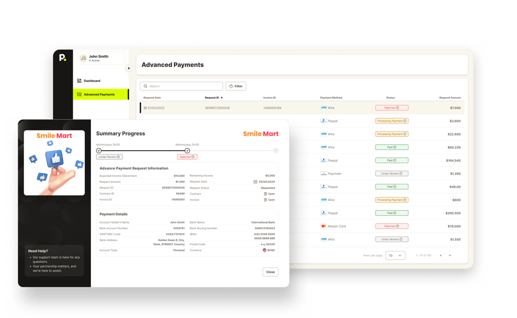 Advanced Access to Payments
