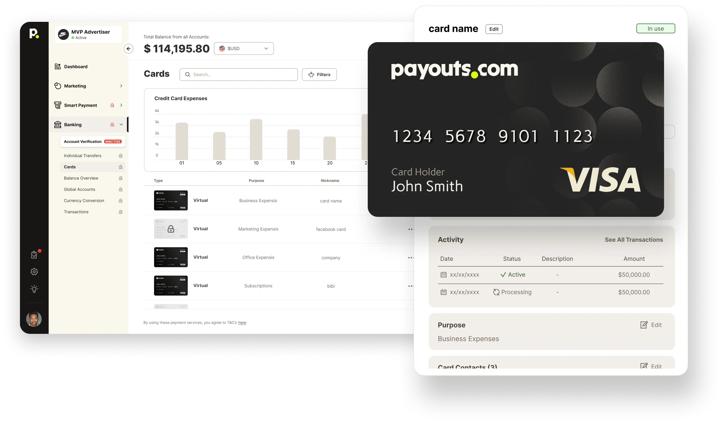 Financial Products Virtual Cards